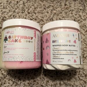 Aminnah Birthday Cake Body Butter & Sugar Polish